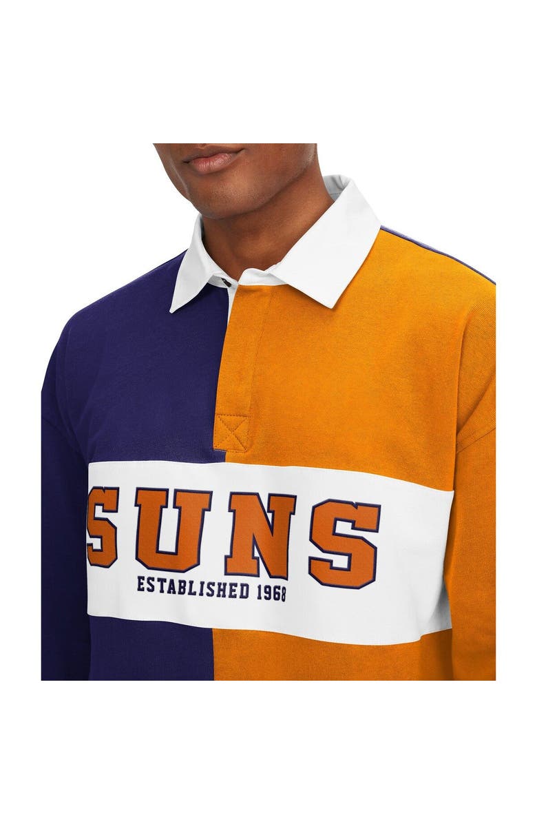 TOMMY JEANS Men's Tommy Jeans Purple/Orange Phoenix Suns Ronnie Rugby Long Sleeve T-Shirt, Alternate, color, Purple