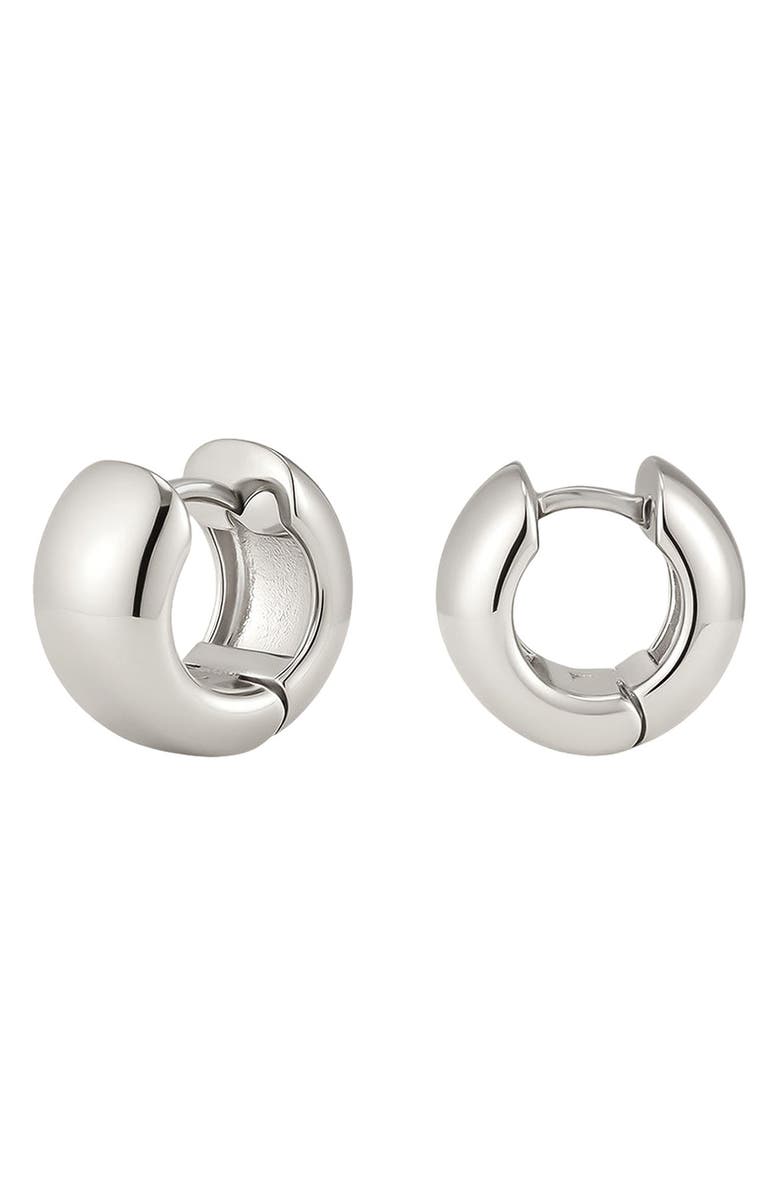 MADE BY MARY Sol Hoop Earrings, Main, color, Rhodium Plated