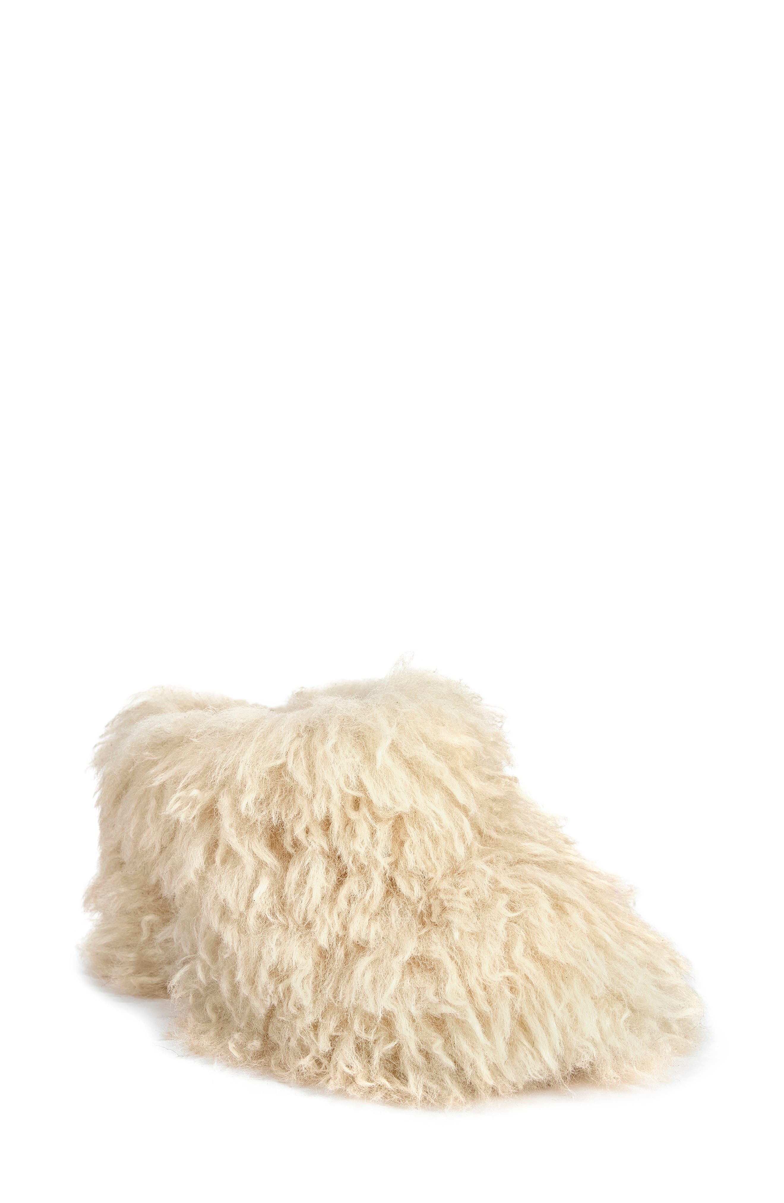 Haven Faux Fur Slipper, Main, color, CREAM