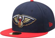 New Era Men's New Era Navy/Red New Orleans Pelicans Official Team Color 2Tone 59FIFTY Fitted Hat