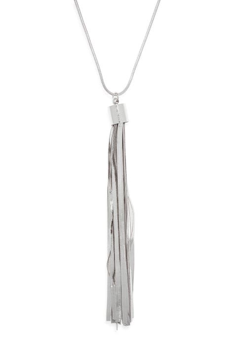 Snake Chain Tassel Pendant Necklace