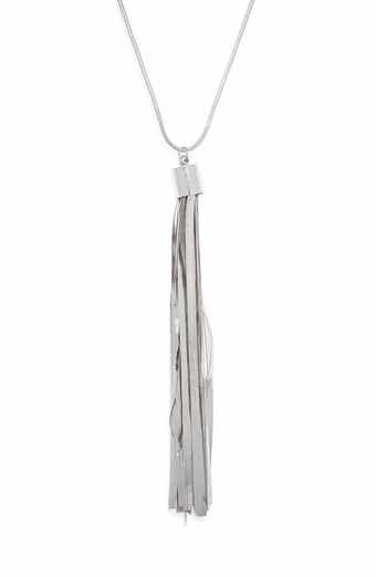 NORDSTROM RACK Snake Chain Tassel Pendant Necklace