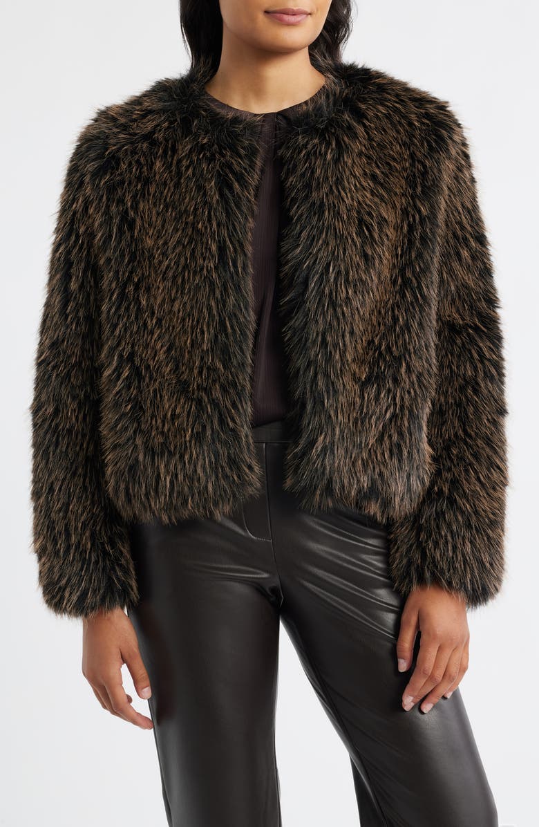Anne Klein Faux Fur Jacket, Main, color,