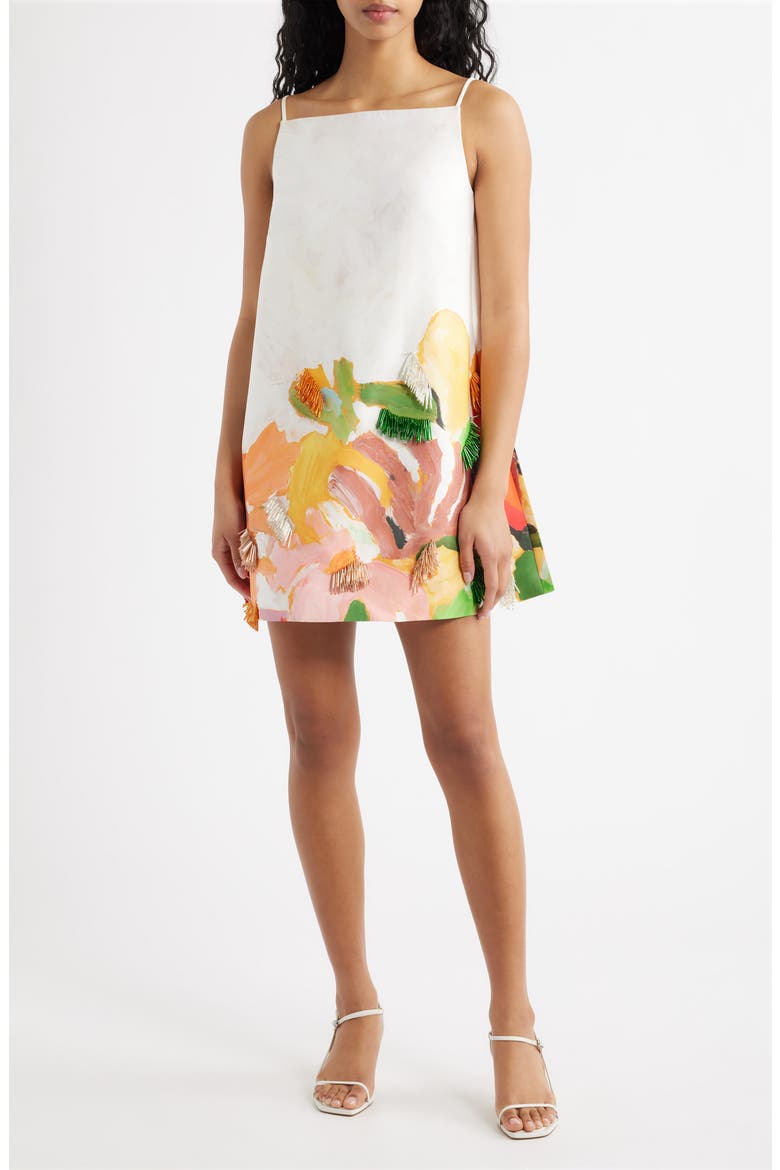 Java Floral Print Minidress, Main, color, MIXED FLORAL