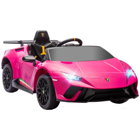 12V Lamborghini Huracan Kids Electric Car with Parent Remote Control, Spring Suspension