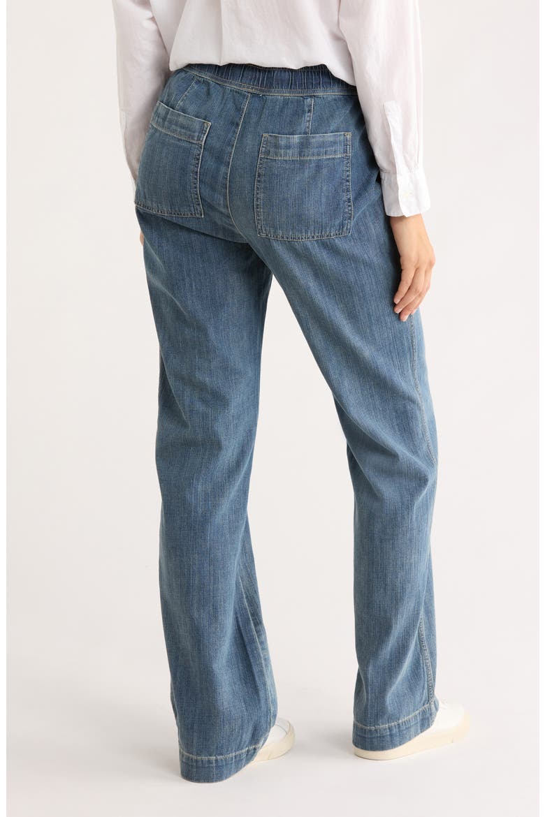 Wide Leg Denim Pants, Alternate, color, MEDIUM WASH