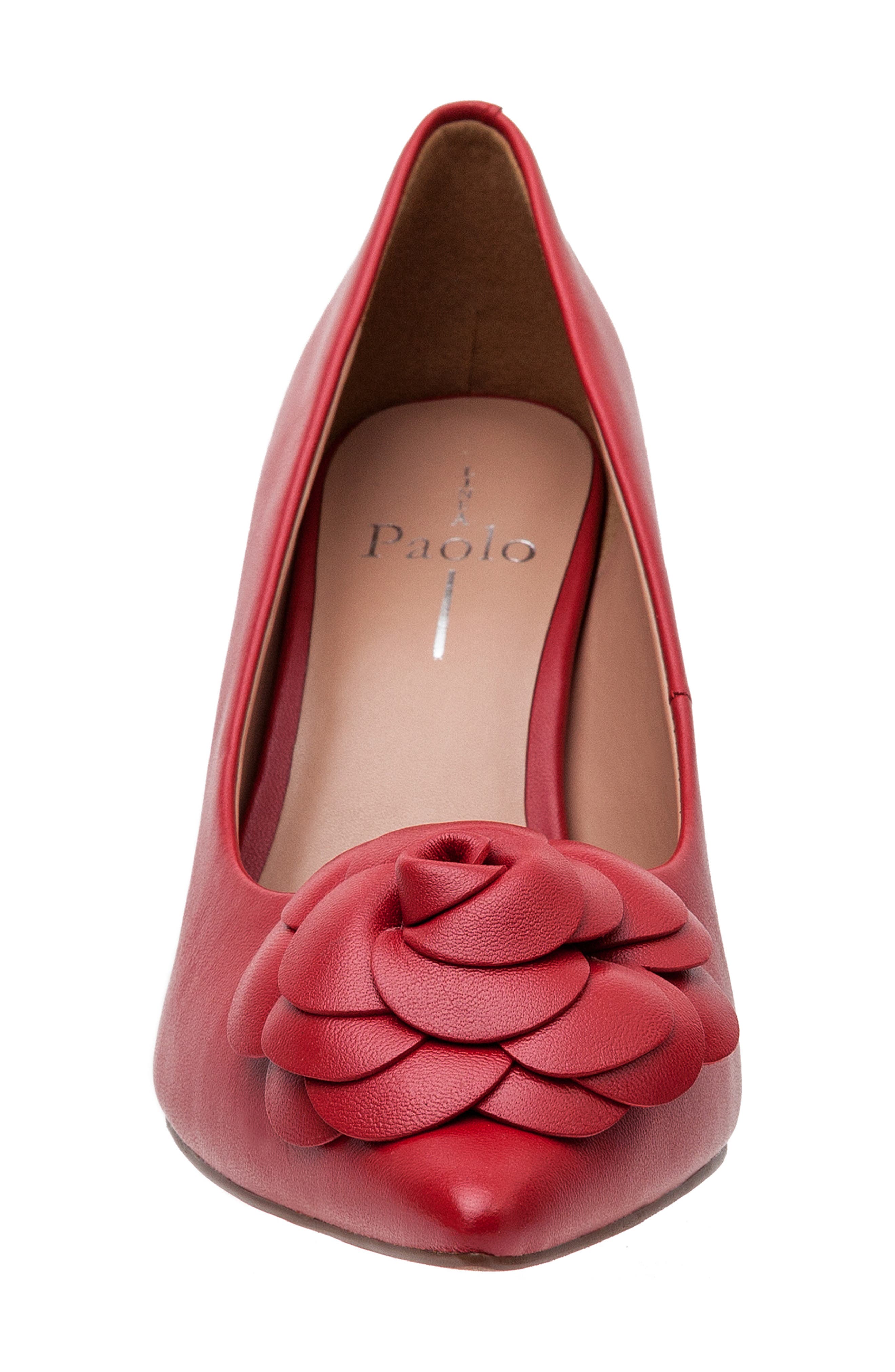 Linea Paolo Primrose Pointed Toe Pump, Alternate, color, Red