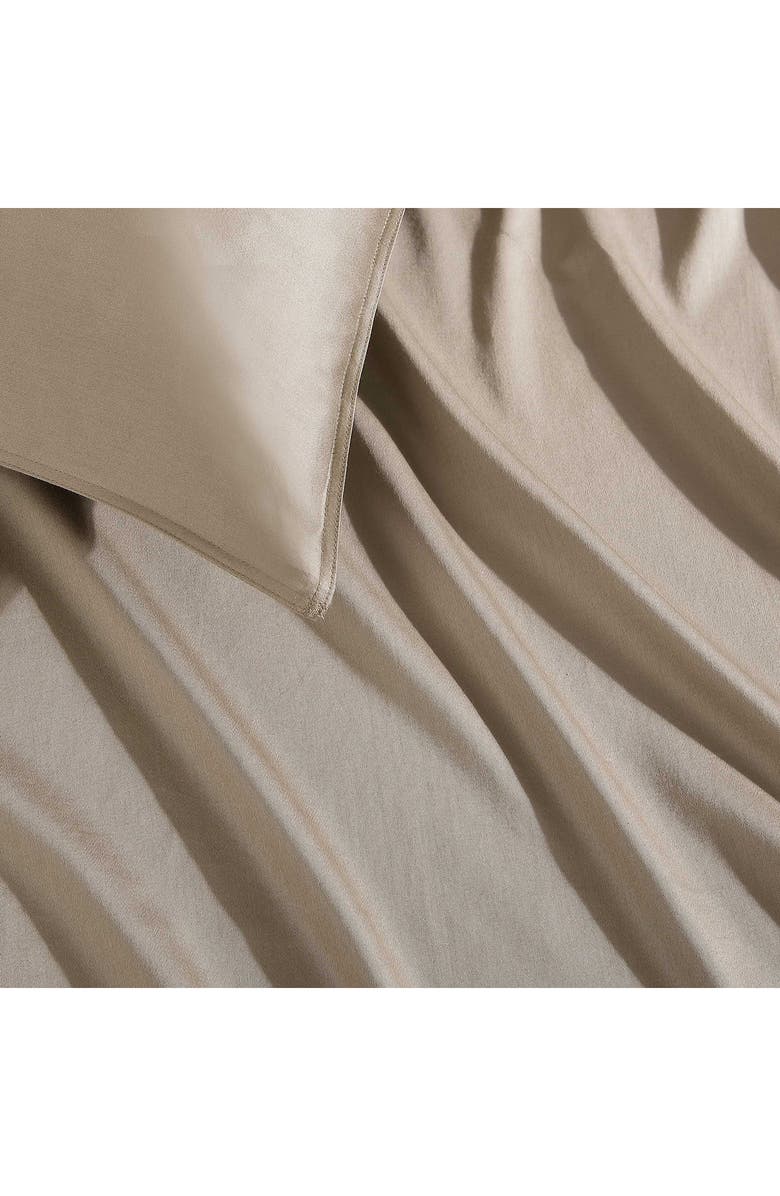 Calvin Klein Organic Earth Cotton Sateen Duvet Cover & Shams Set, Alternate, color, Brown