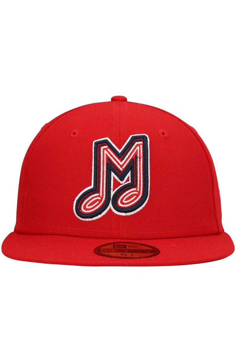 New Era Men's New Era Red Memphis Redbirds Authentic Collection Team Home 59FIFTY Fitted Hat, Alternate, color, Red