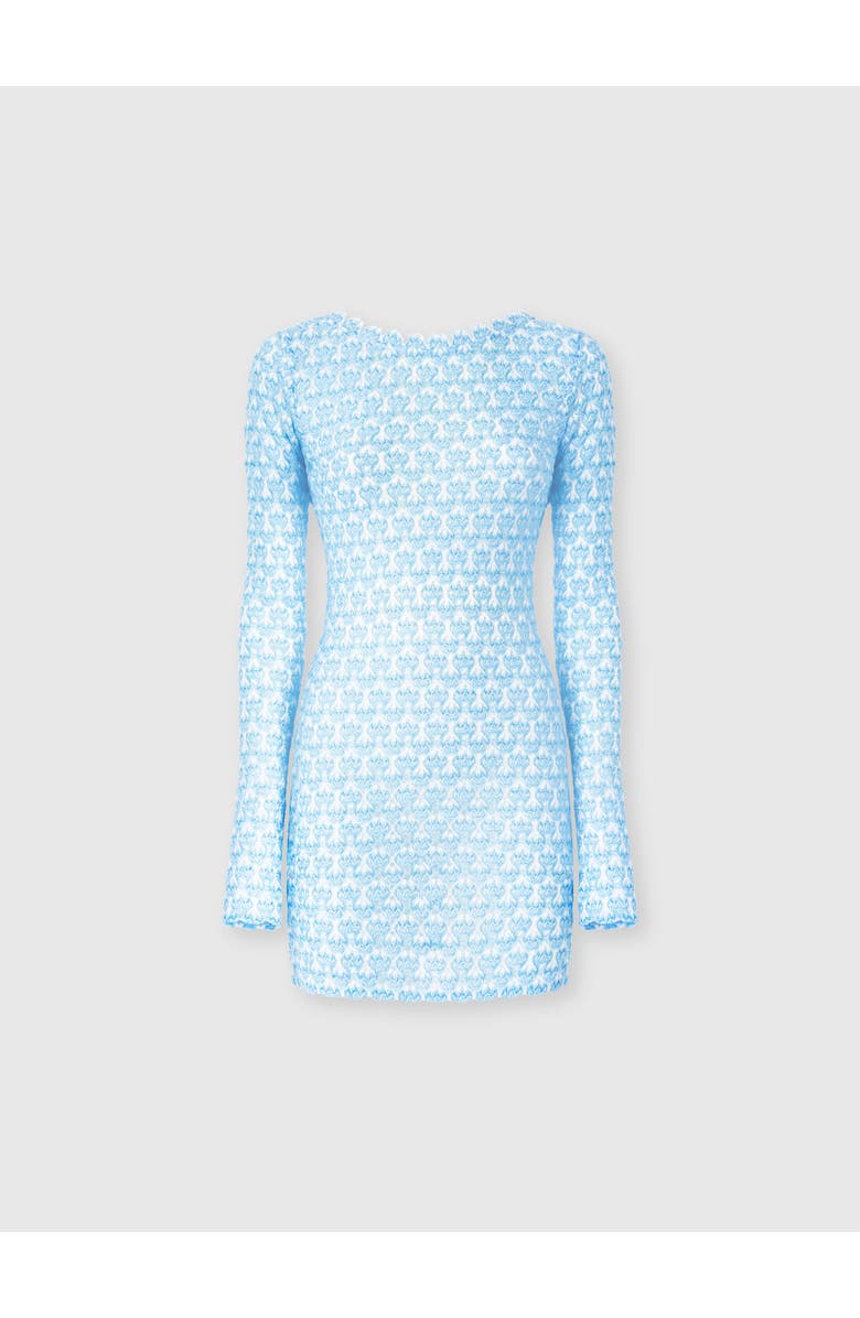 Missoni Short Lace Long Sleeve Cover-up, Main, color, Light Blue