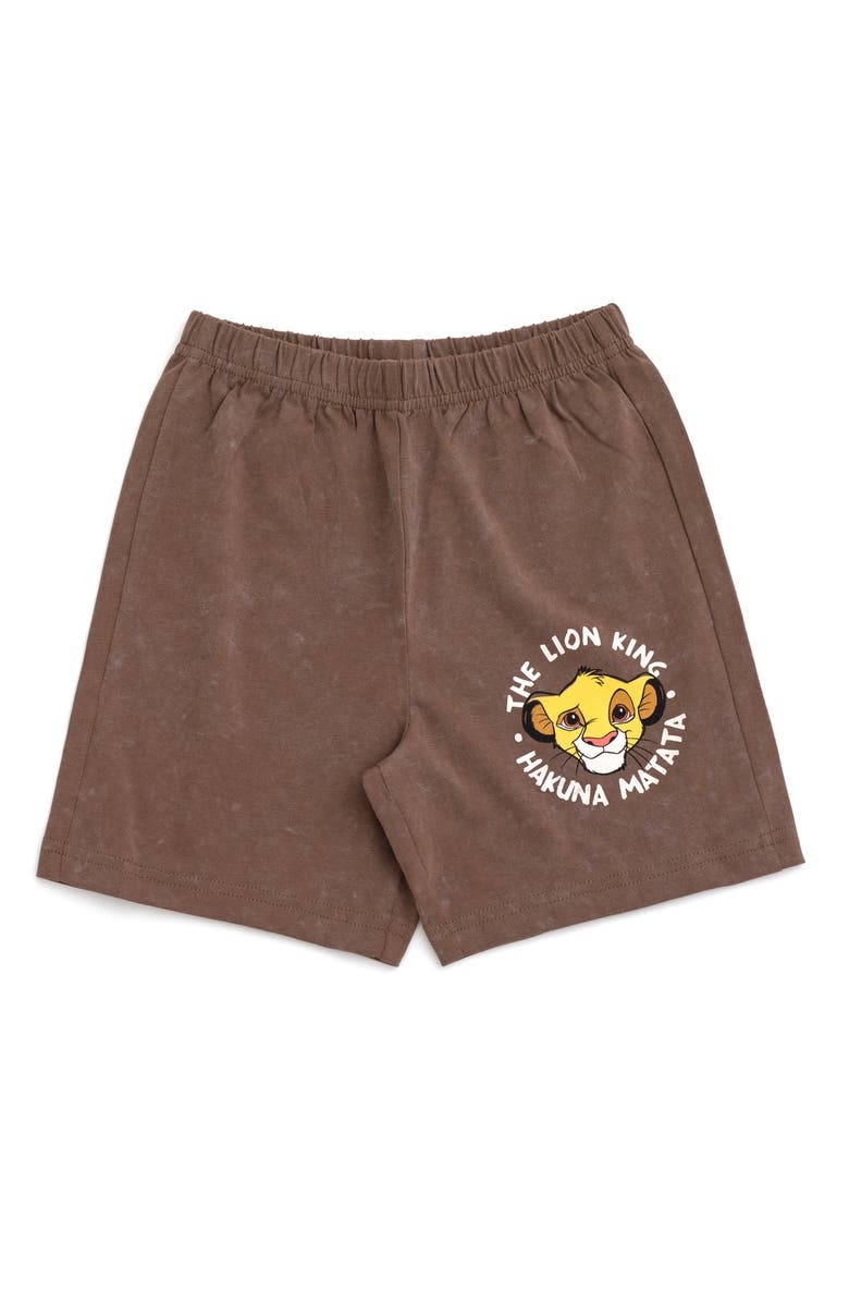 Disney Lion King 2-Piece T-Shirt and Shorts Set, Alternate, color, Deep Taupe Simba