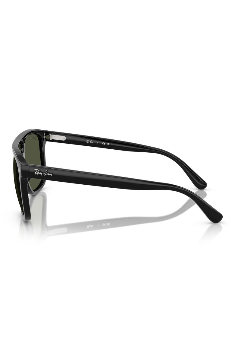 58mm Square Sunglasses, Alternate, color, BLACK