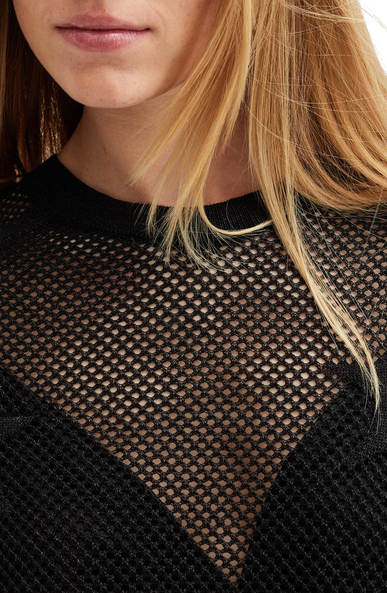 AllSaints Seraph Star Mesh Sweater, Alternate, color,