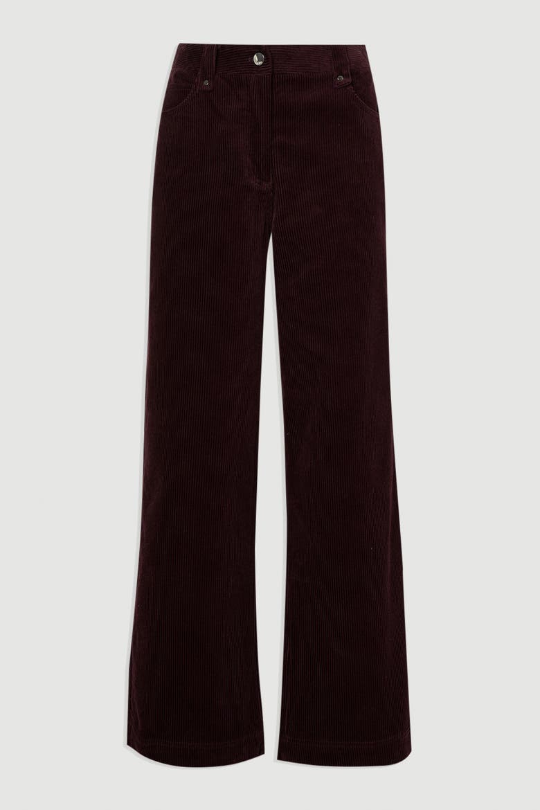 Cord Straight Leg Pants, Alternate, color, Berry