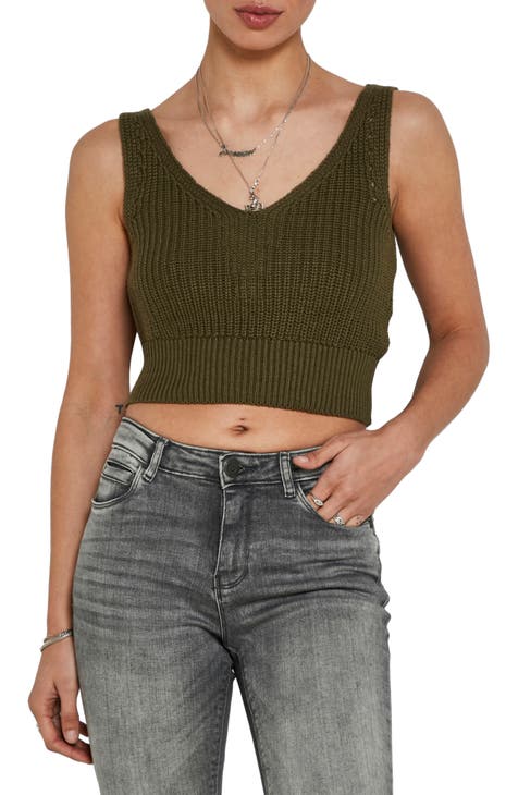 Sara Rib Knit Crop Tank