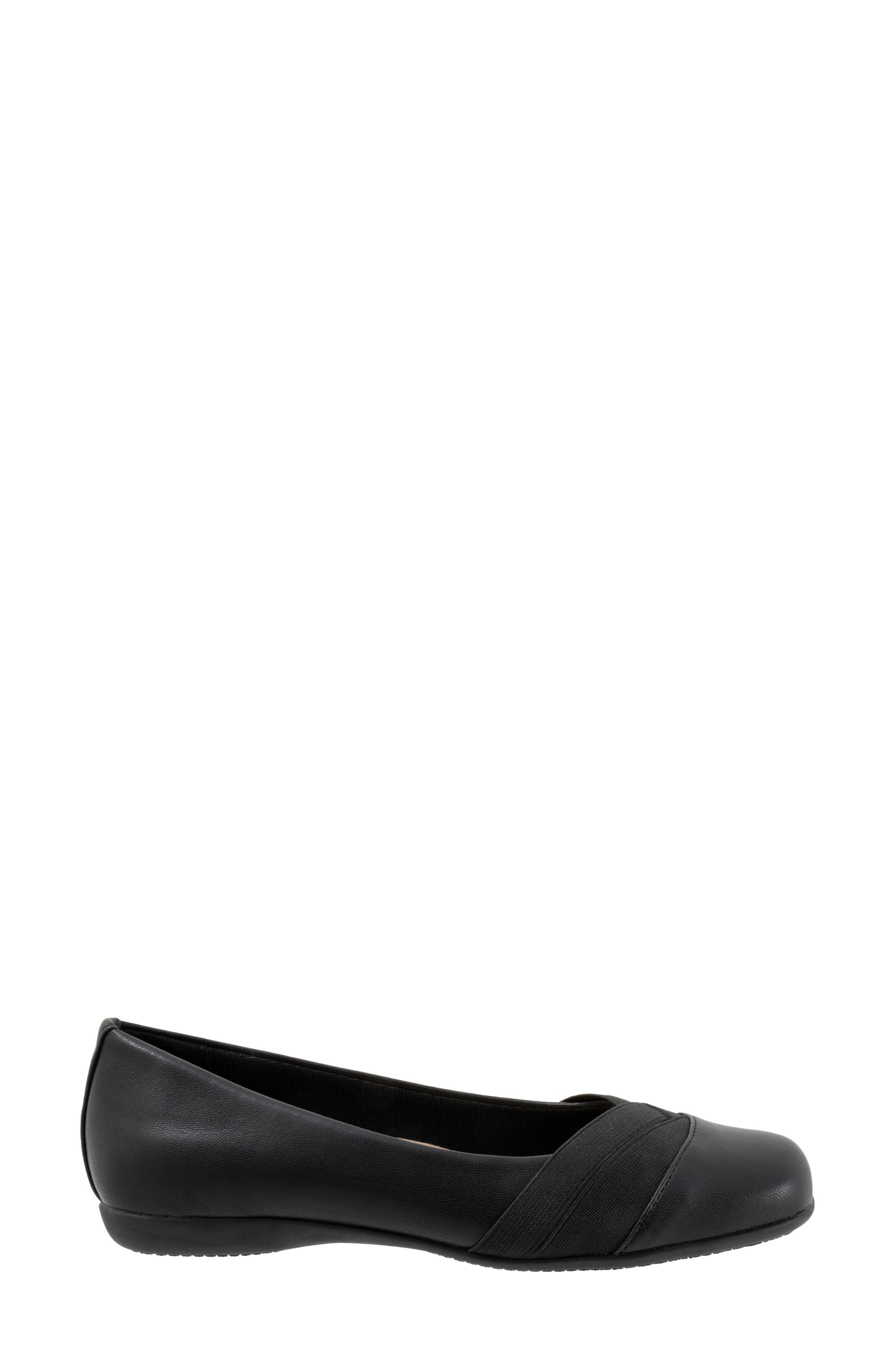 Trotters Stella Flat, Alternate, color, Black