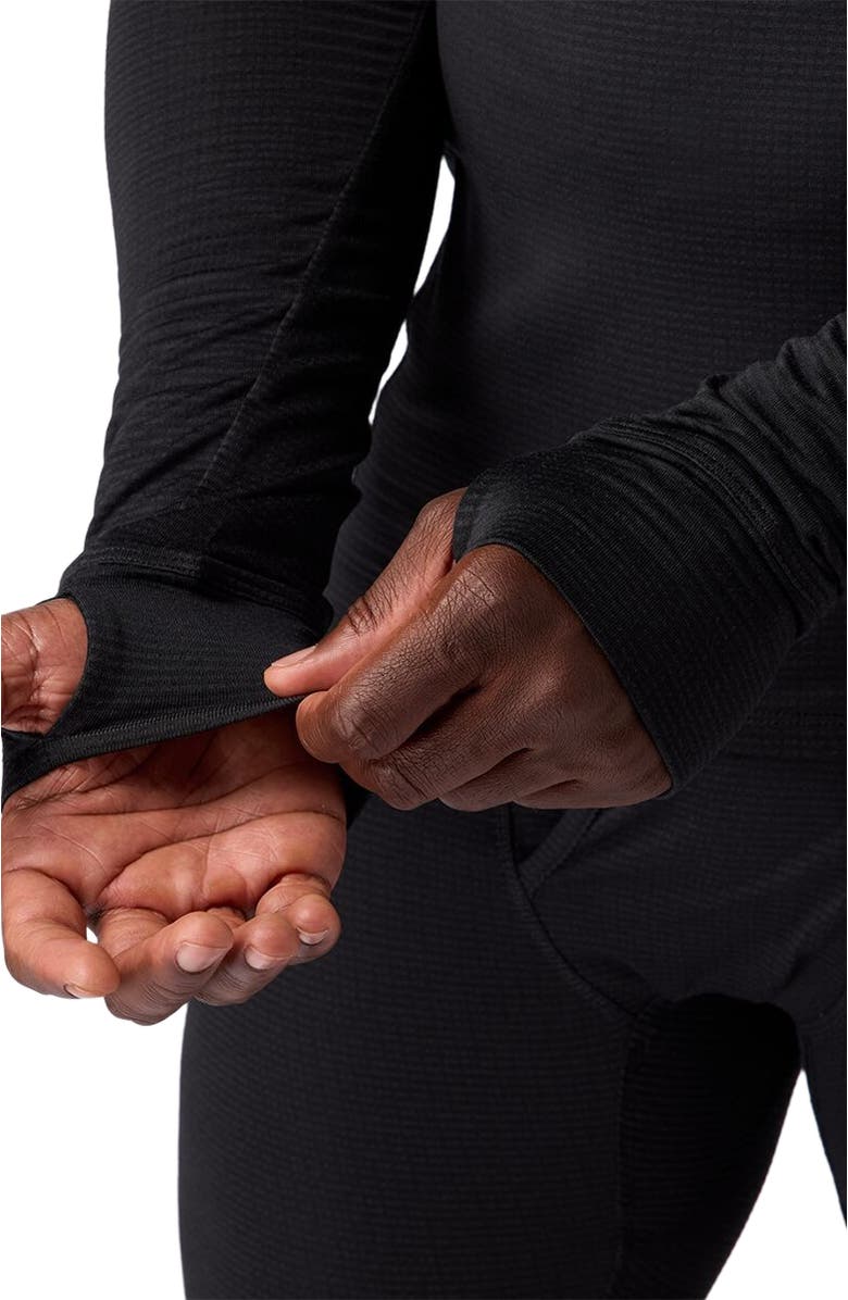 Backcountry Pines Micrrid Ultra-Lt Baselayer 1/4-Zip Top - Men's, Alternate, color, Black