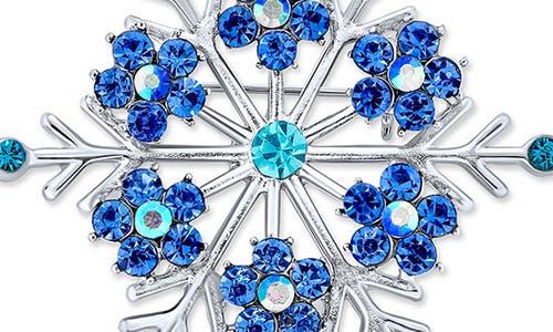 Bling Jewelry Snowflake Pin In Blue