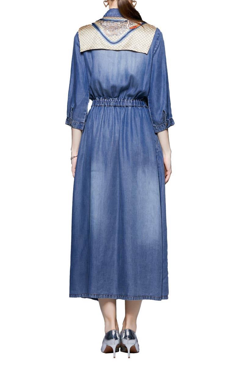 KAIMILAN Point Collar A-Line Maxi Dress, Alternate, color, 