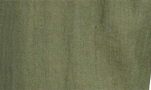 Shop Caslonr Caslon(r) Tie Waist Taper Linen Pants In Green Bronze