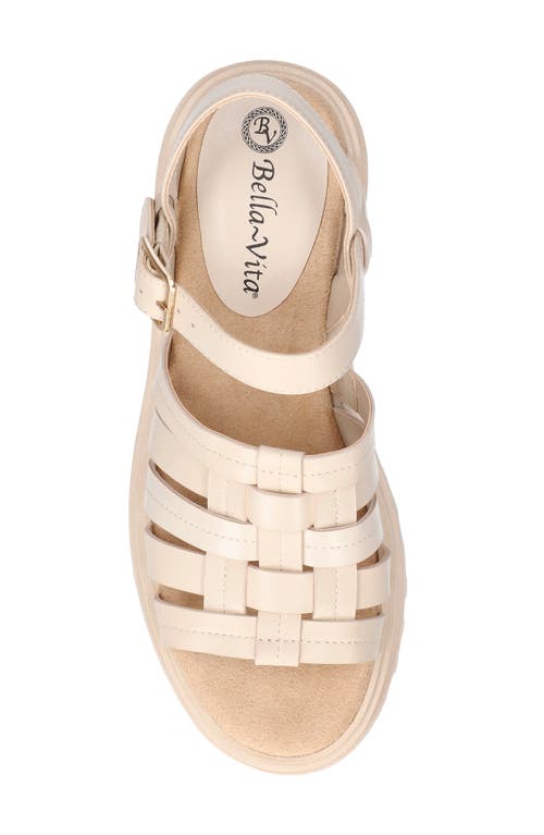Bella Vita Loni Lug Sole Fisherman Sandal In Ivory Leather