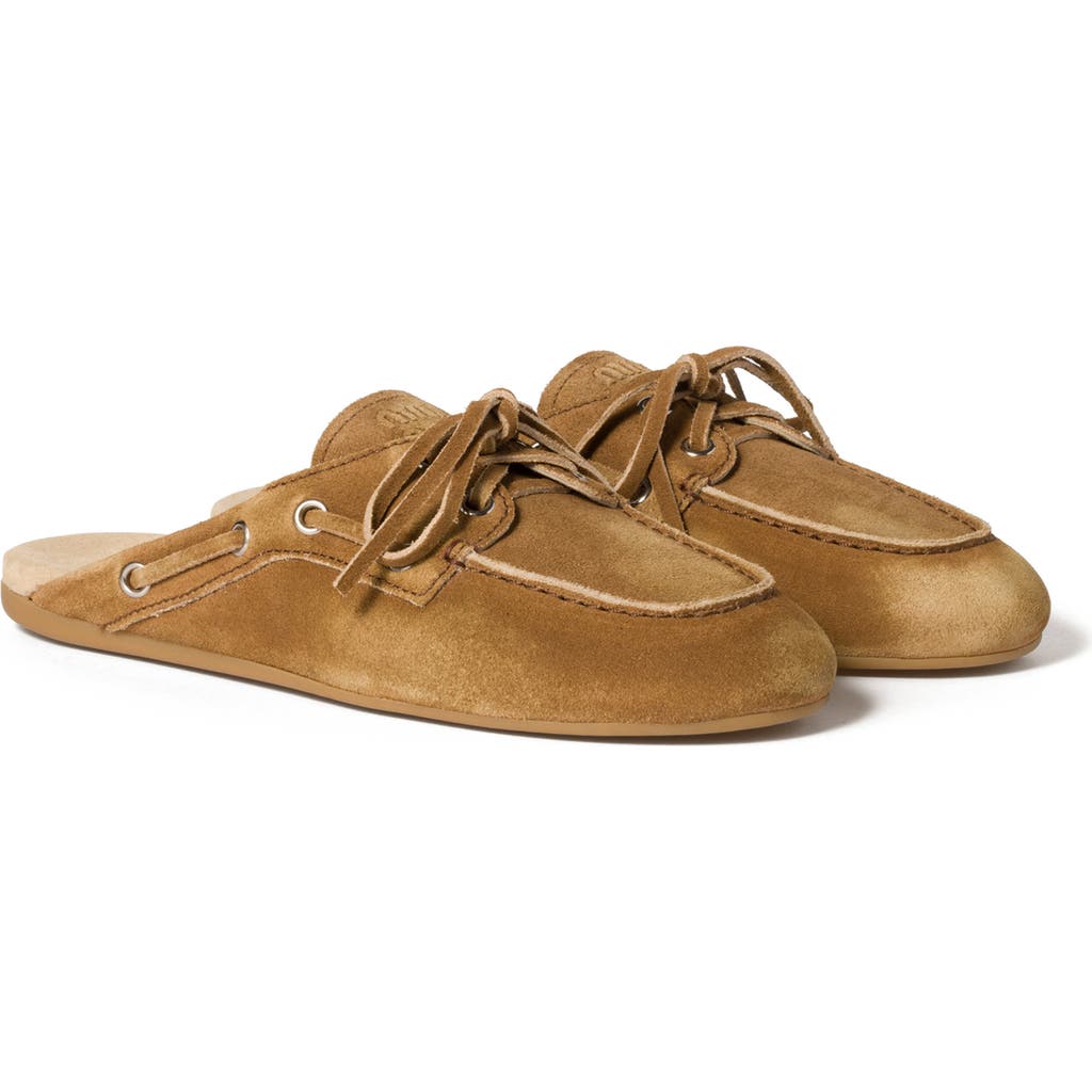 Miu Miu Boat Shoe Mule in Cannella at Nordstrom, Size 41