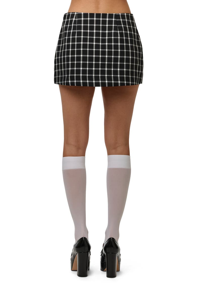 Check Suiting Miniskirt, Alternate, color, NOIR PLAID