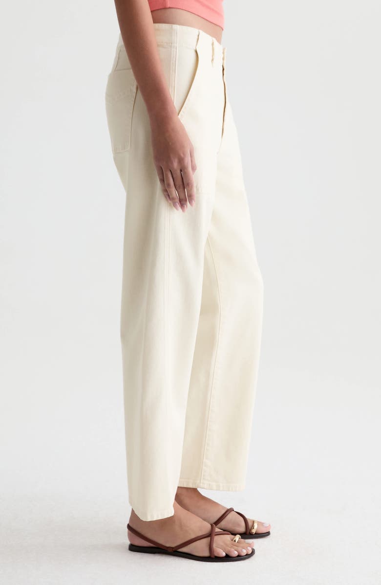 AG Analeigh High Waist Ankle Straight Leg Twill Pants, Alternate, color, Opal Stone