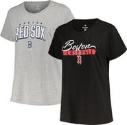 PROFILE Women's Profile Black/Heather Gray Boston Red Sox Plus Size T-Shirt Combo Pack