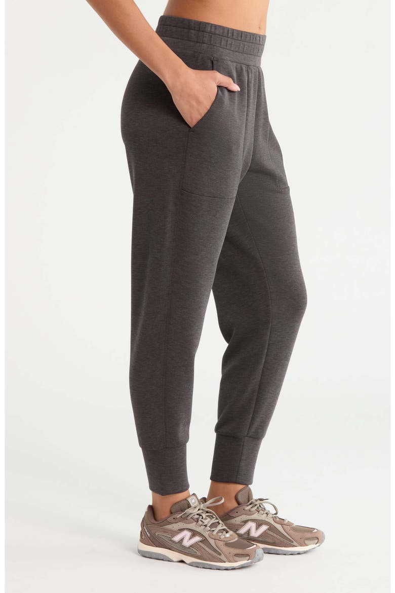 Ultra Soft High Waist Joggers, Alternate, color, BROWN MOLE HEATHER