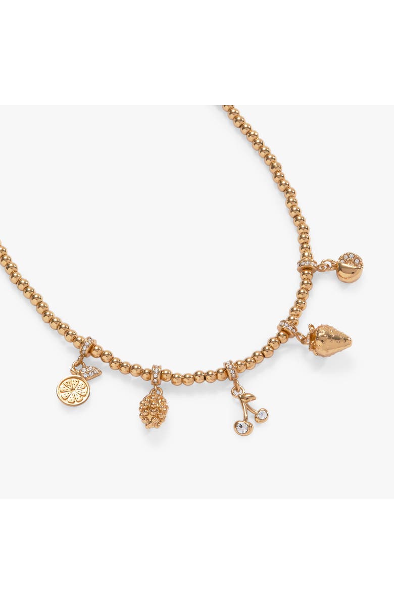 Alex and Ani Summer Fruits Charm Necklace, Main, color, Gold