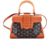 Pre-Owned Goyard Saigon Top Handle Bag Coated Canvas with Leather Mini