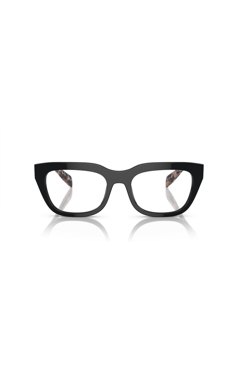 Prada 52mm Irregular optical glasses, Alternate, color, Black