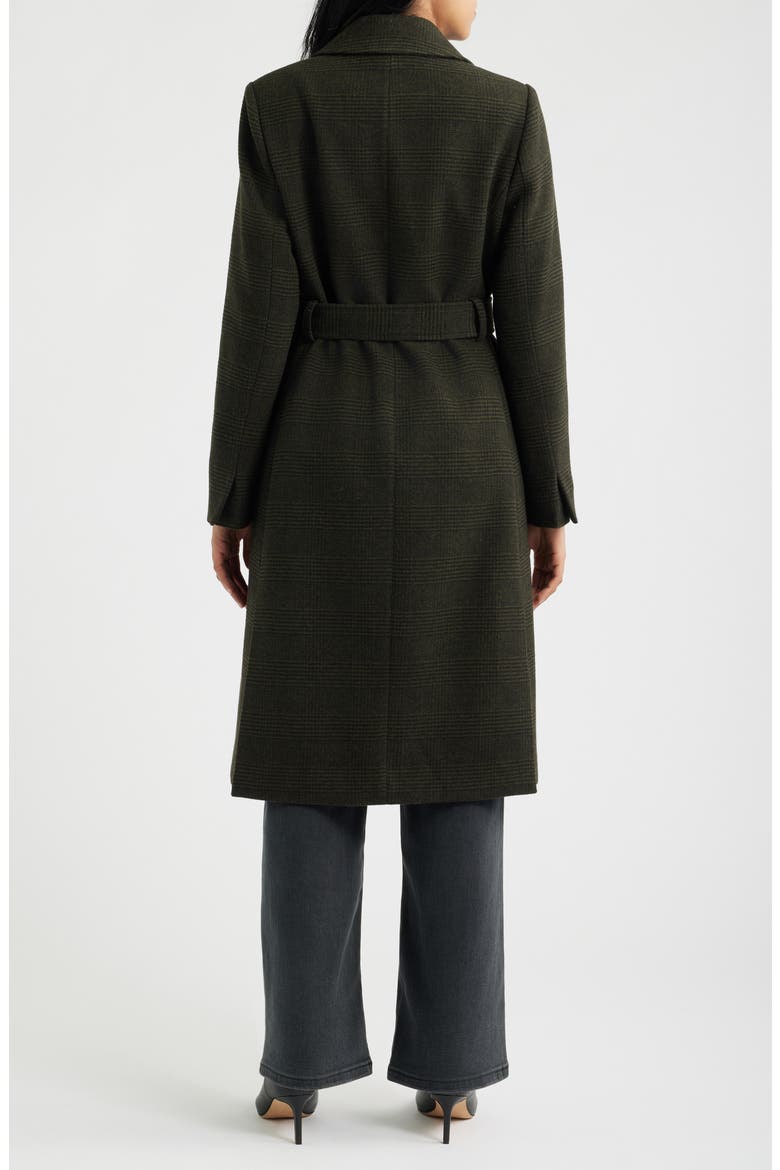 Longline Wrap Coat, Alternate, color, CLASSIC PLAID LODEN