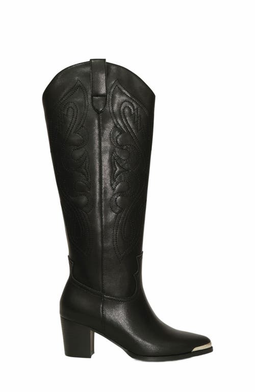 Belle & Bloom Rebelle Knee High Western Boot in Black at Nordstrom, Size 6