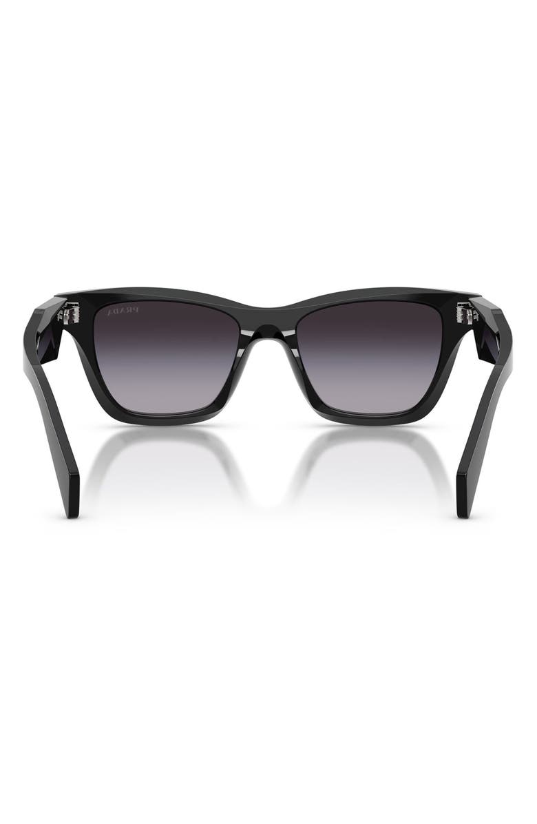 Prada 51mm Butterfly Sunglasses, Alternate, color, Black / Grey Gradient