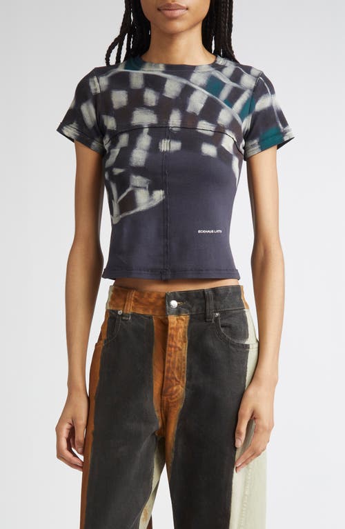 Eckhaus Latta Lapped Rib Baby Tee in Porcupine  product