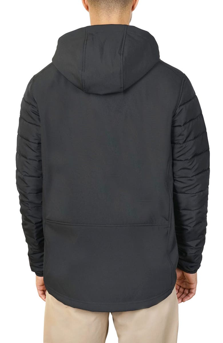 HAWKE & CO Softshell Bonded Faux Shearling Lined Zip Hoodie, Alternate, color, 