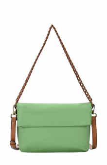 Cotton Canvas Flap Shoulder Bag
