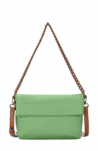 Cotton Canvas Flap Shoulder Bag