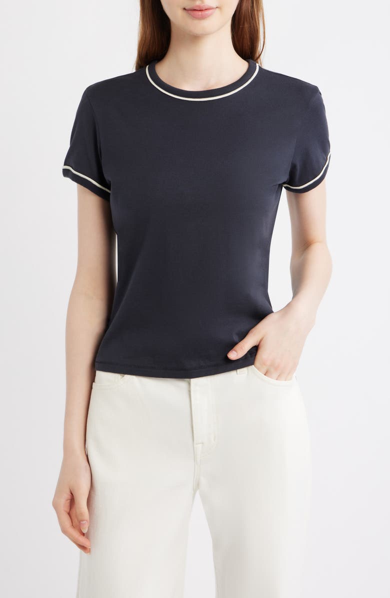FRAME The Ringer Baby Tee, Main, color, Navy Multi