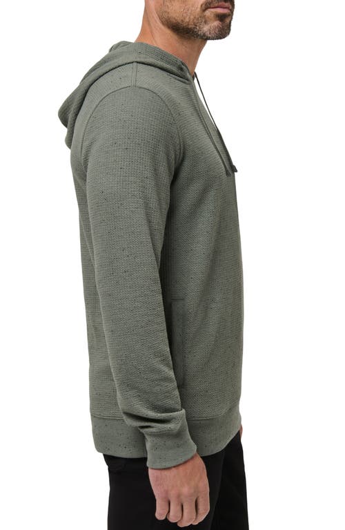 Travismathew Cloud Waffle Knit Hoodie In Green