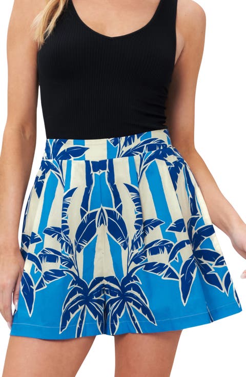 Printed High Waist Shorts