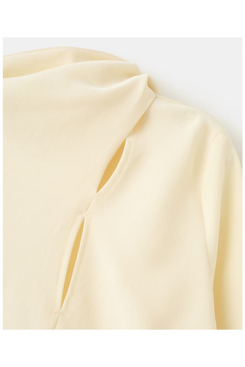 Cutout Seams Scarf Neck Top, Alternate, color, ECRU