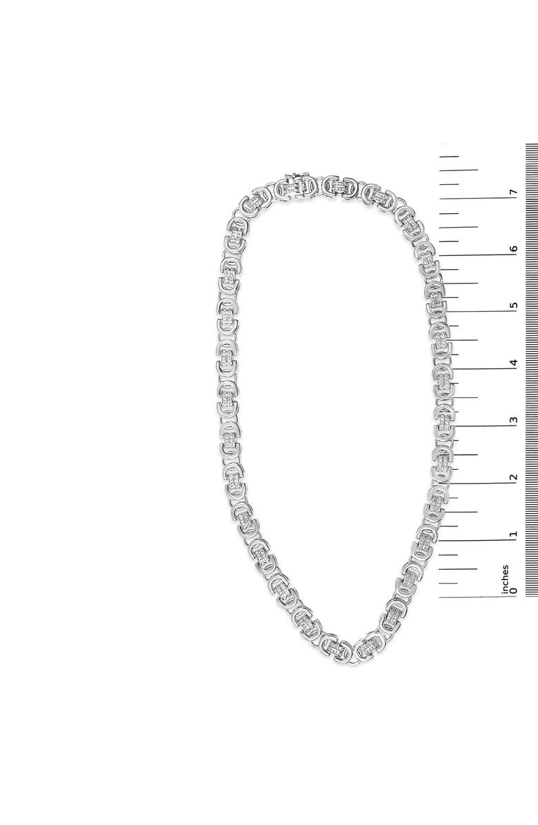 Haus of Brilliance Sterling Silver 2 1/2 Cttw Diamond Eternity Men's Station Necklace, Alternate, color, Silver
