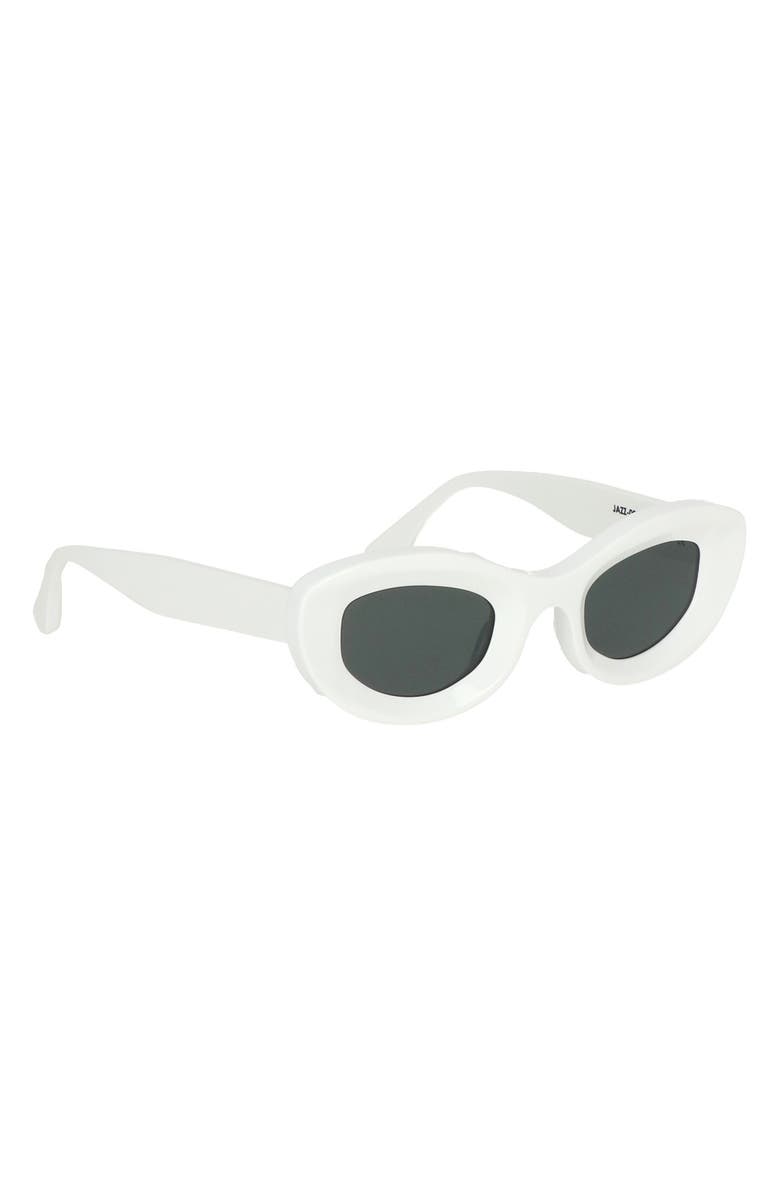 CULT GAIA X THIERRY LASRY Jazz 47mm Oval Sunglasses, Alternate, color, White