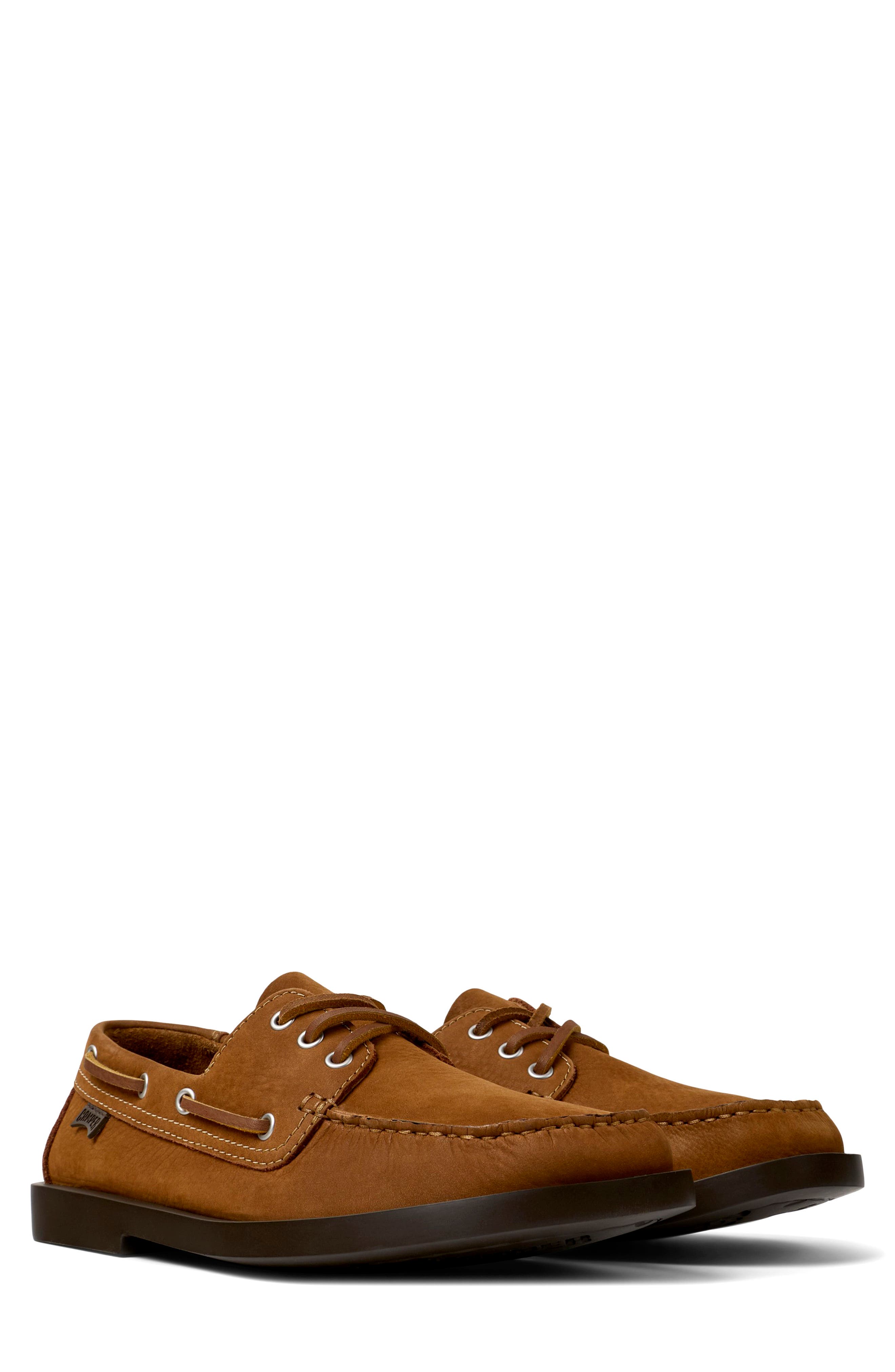 Don Leather Boat Shoe, Alternate, color, MEDIUM BROWN