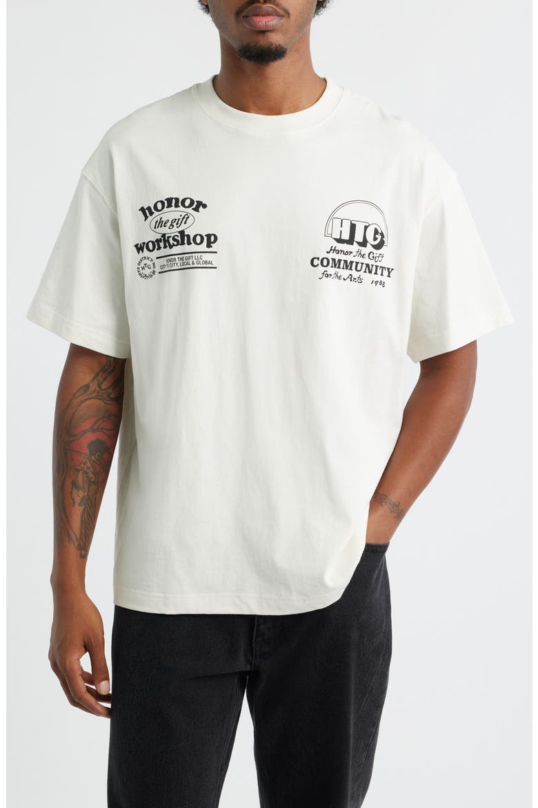 Workshop Graphic T-Shirt, Main, color, BONE