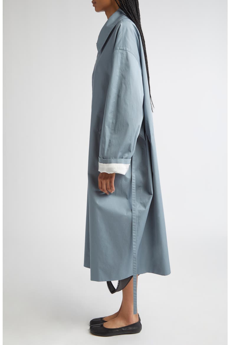 Water Repellent Cotton Gabardine Raincoat, Alternate, color, GREY BLUE