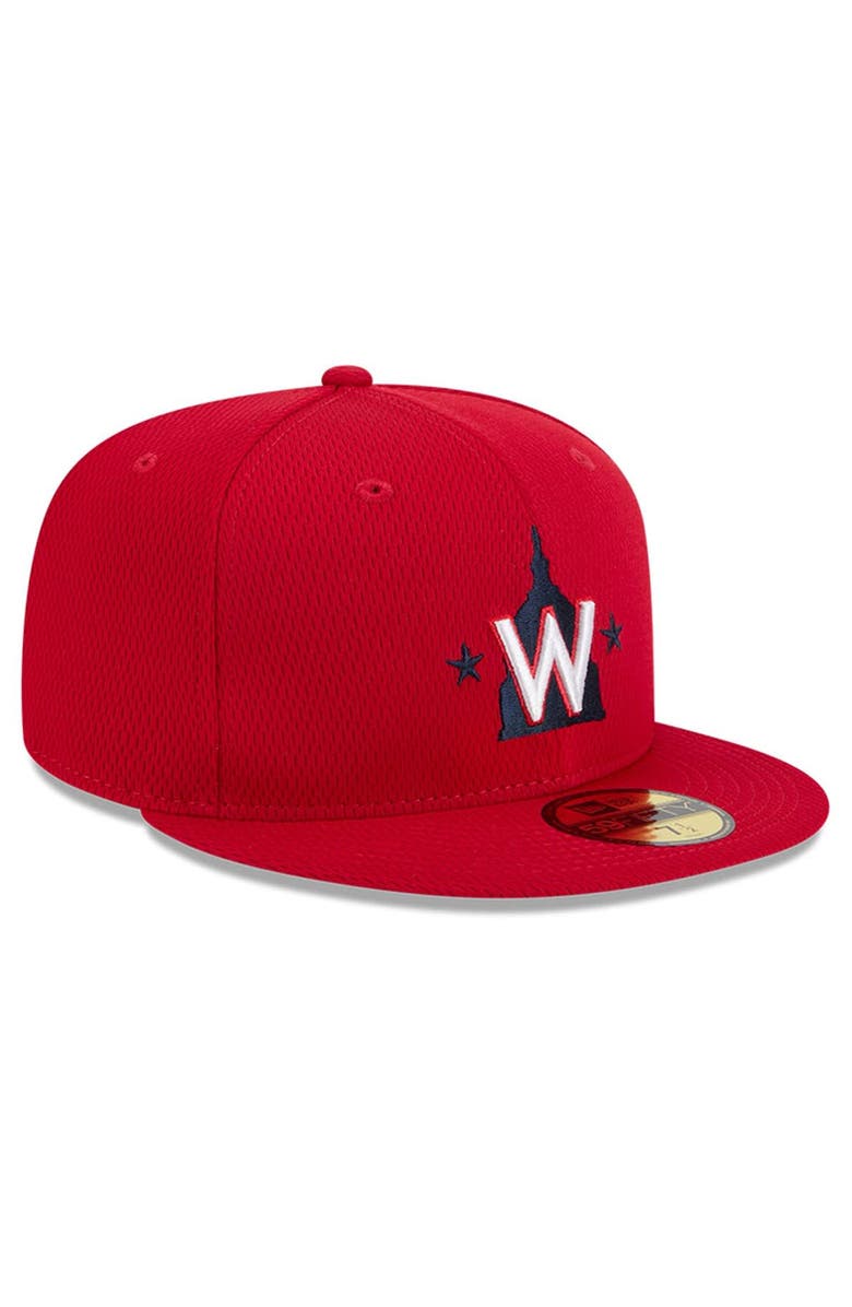 New Era Men's New Era Red Washington Nationals 2025 MLB Clubhouse 59FIFTY Fitted Hat, Alternate, color, Red